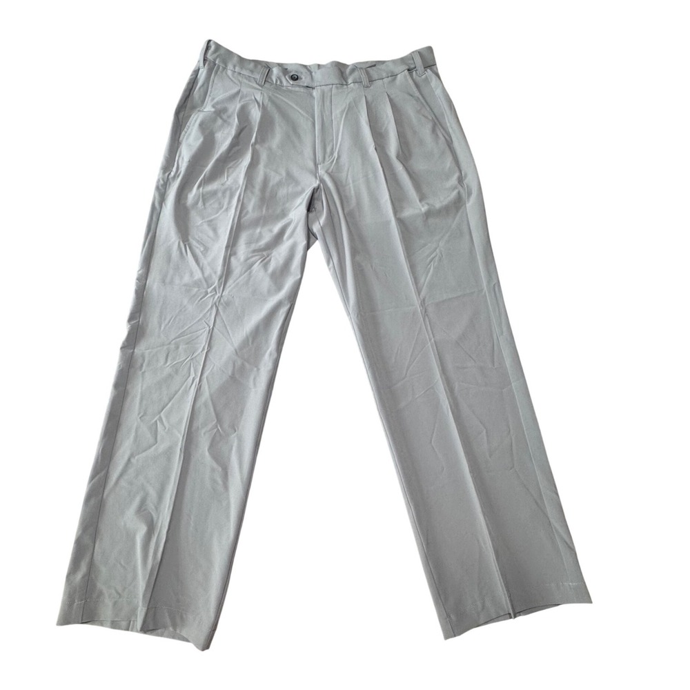 TGW Golf Pants Mens 38x30 Gray Pleated Stretch Performance‎ Athletic Classic